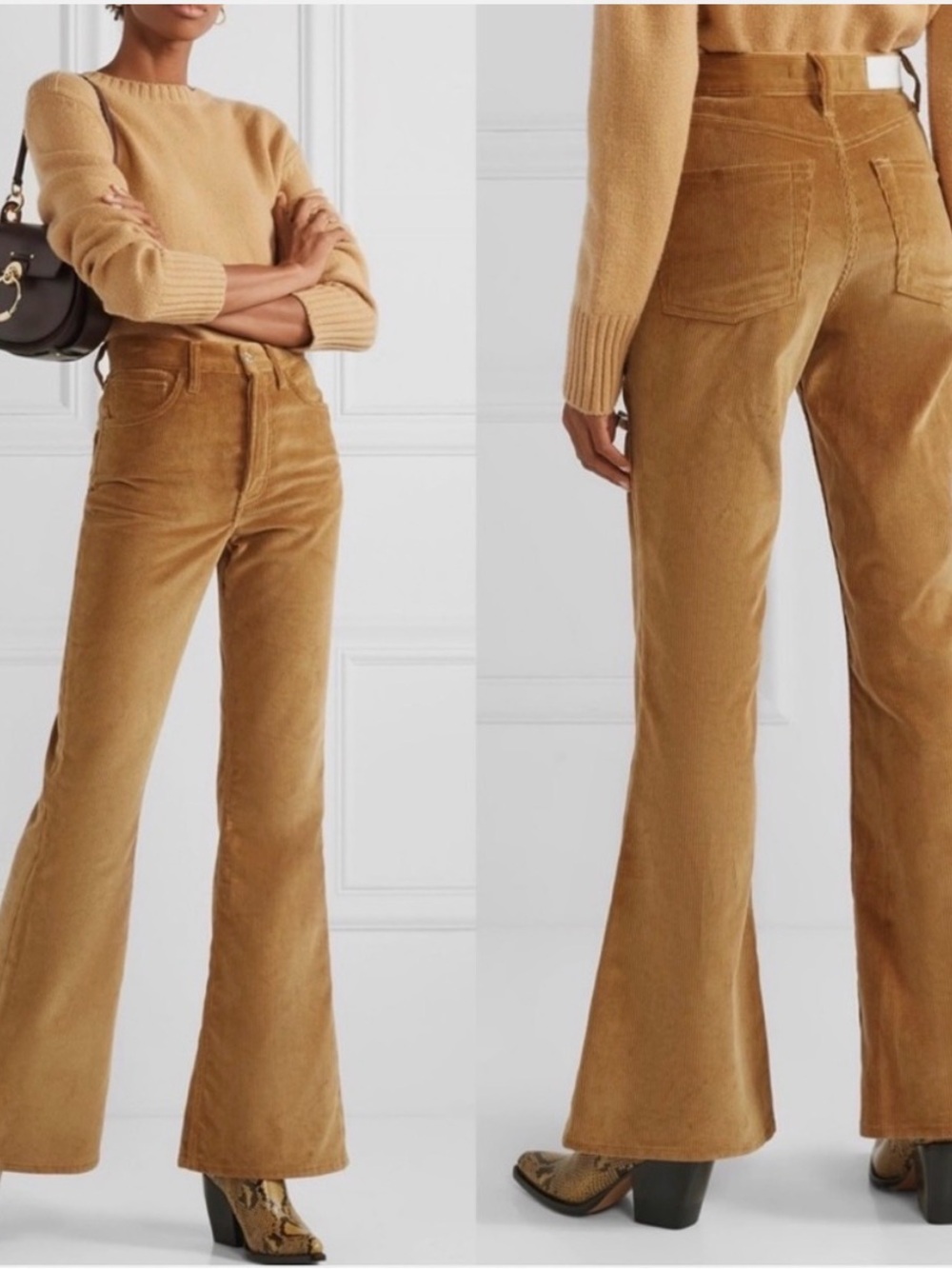 Re/Done Originals Corduroy Pants in Camel Brown size 27